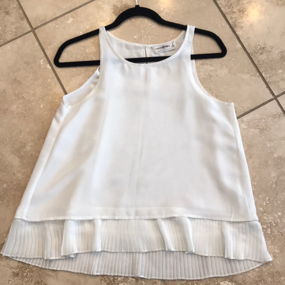 Abercrombie and Fitch sheer cream blouse